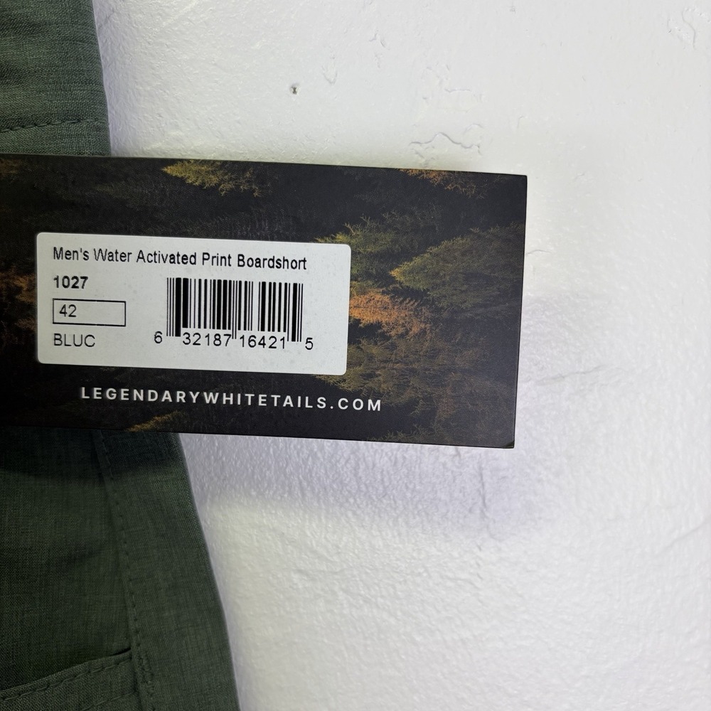 Legendary Men's New with Tag Water Activated Print Board Short Sz 42 Blue Spruce - Picture 6 of 14